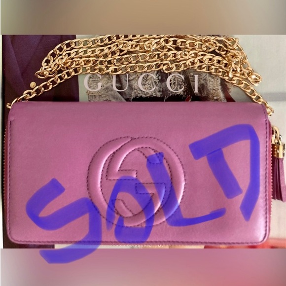 Authentic Gucci Disco Soho wallet on a chain. Customized - Picture 1 of 11